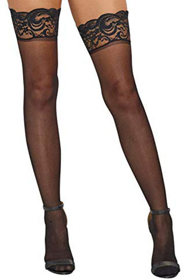 Black ultra seam ultra sheer women everyday stockings