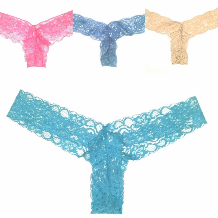 2 pack Stretch lace sexy thong panties