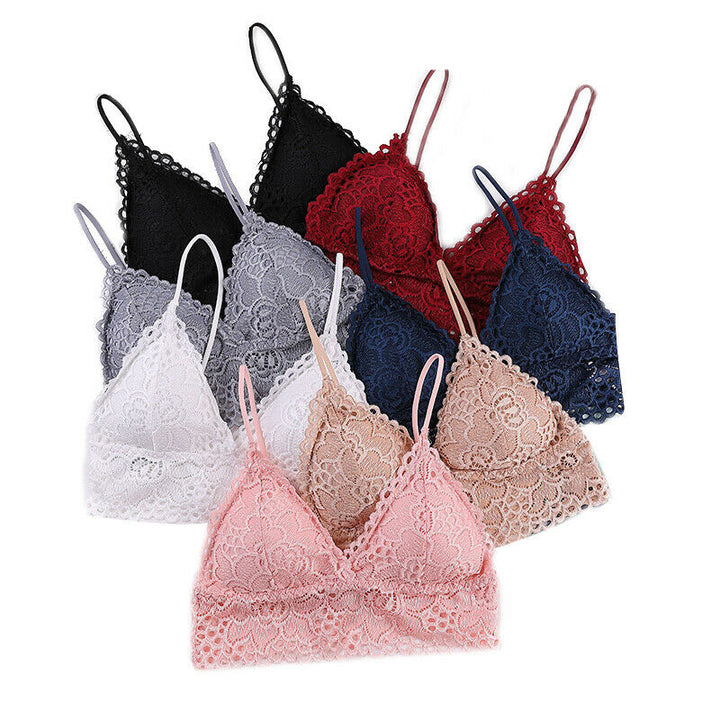 2 pack french fashion padded lace bralette