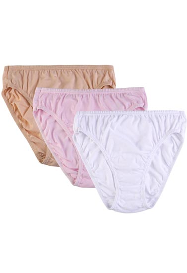 Bpc 3 Pack Cotton Soft Waistband Plus Size Panties + 1 Free Bra