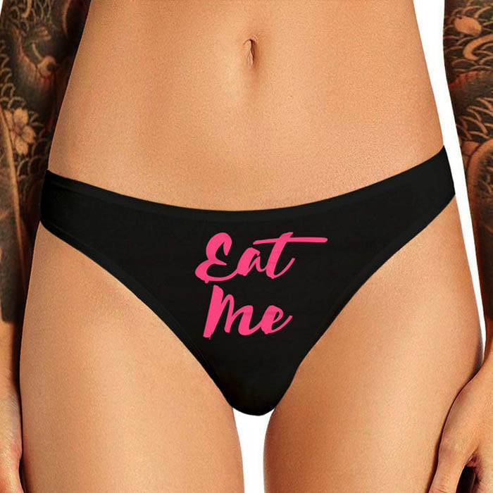 Eat Me Printed Thong Panty Gift