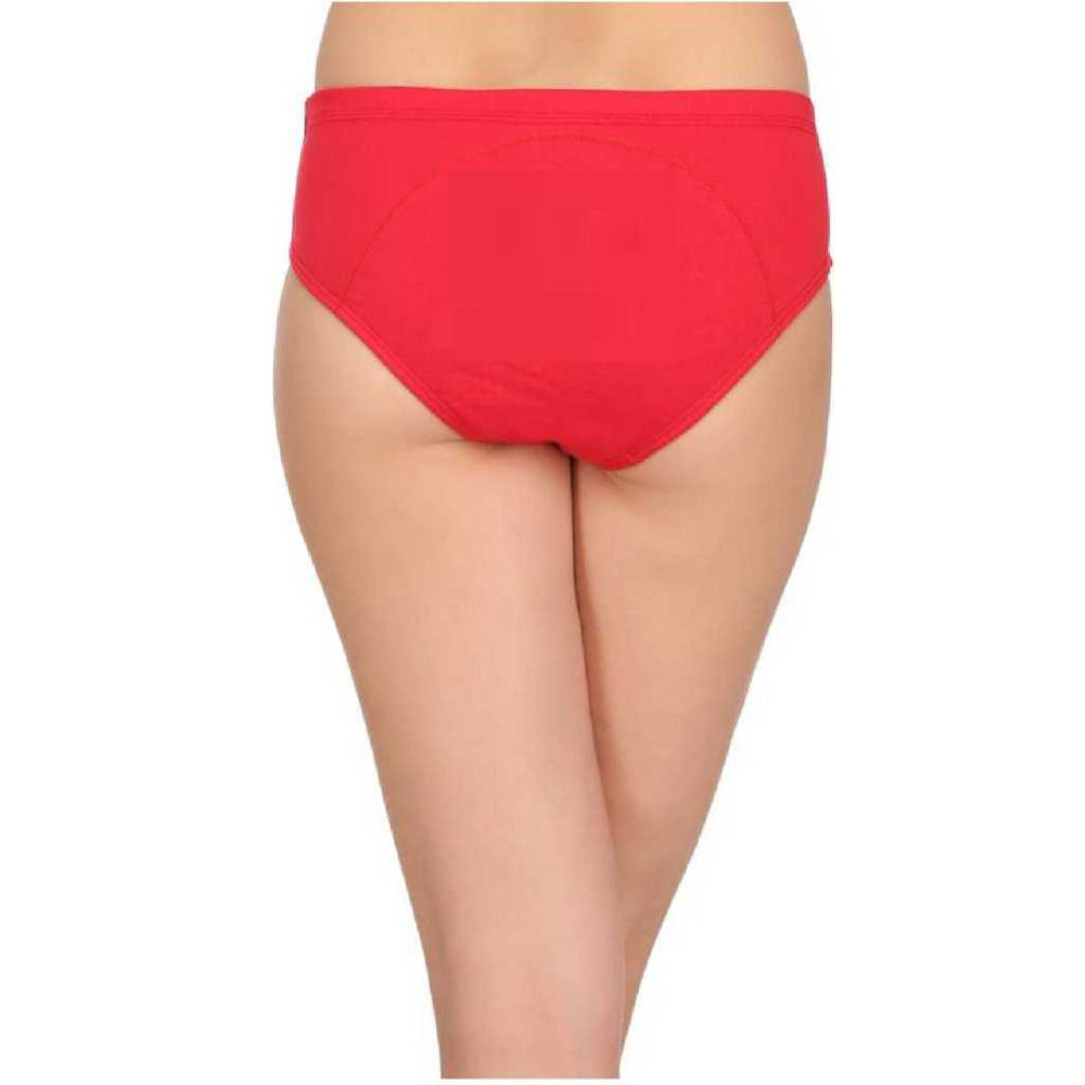 Comfy Snazzy Way Plus Size- Best Fitted Thin Elastic Stretch Red Cotton Panties(Pkt of 2)