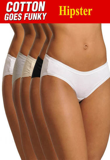 Smooth Cotton Soft Set Of Five Hipster Panties